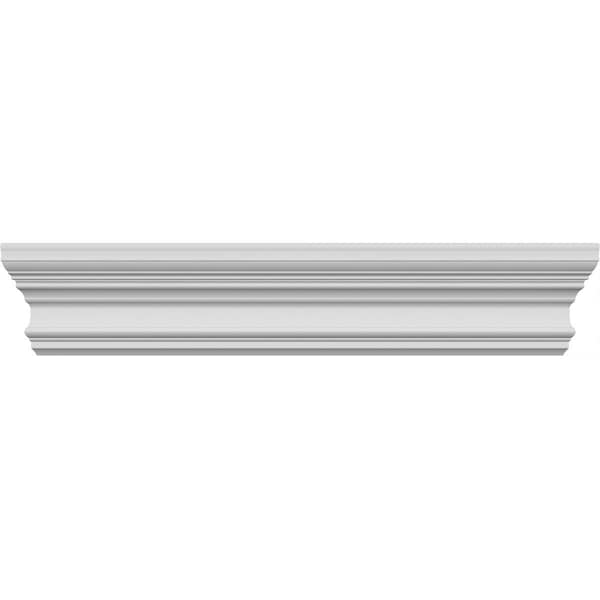 Ekena Millwork 136" Bottom Width x 139 1/4" Top Width x 5 1/2"H x 1/2"P Seville Crosshead CRH05X136SE - main